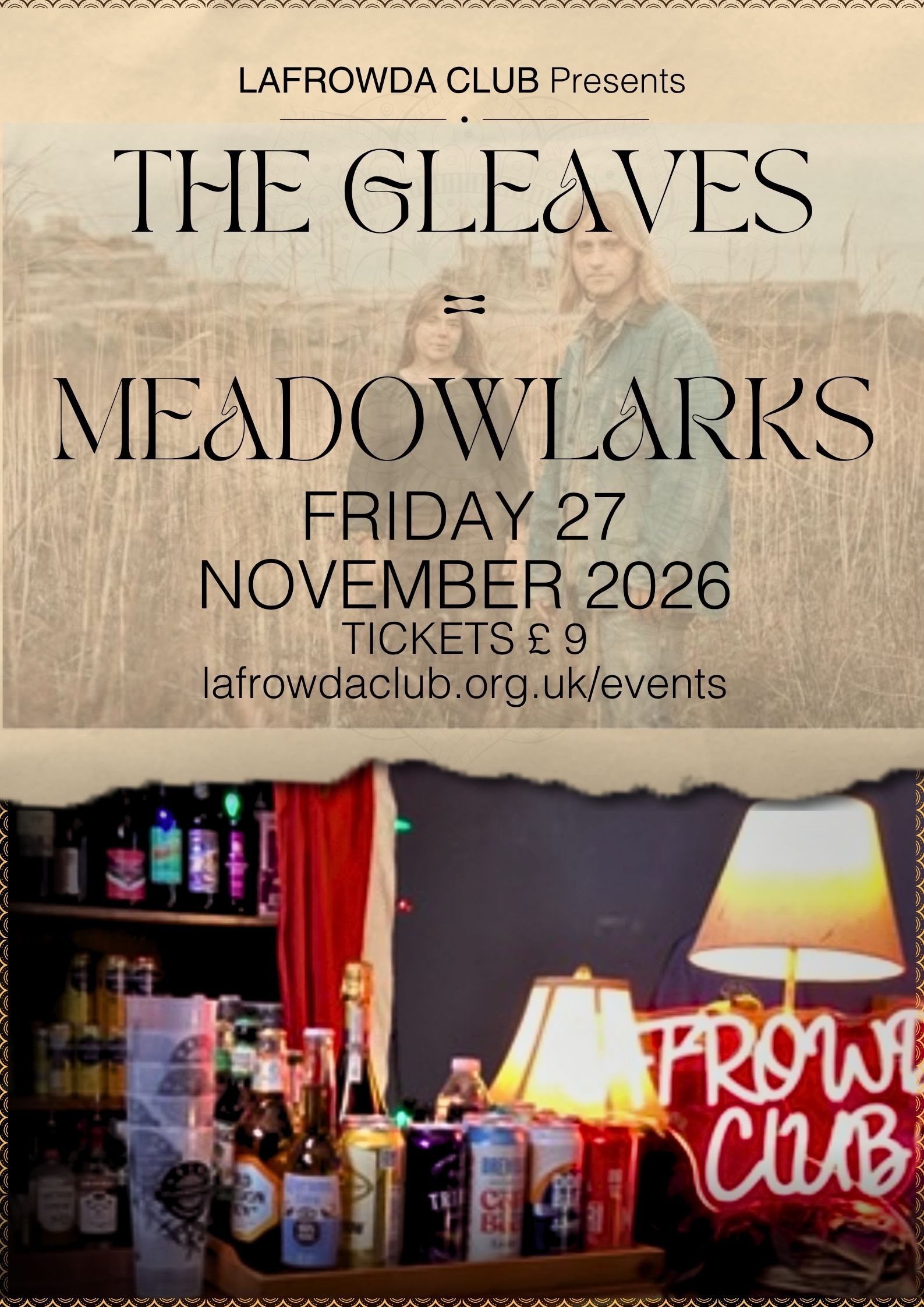 GLEAVES + MEADOWLARKS FRIDAY 27TH NOVEMBER